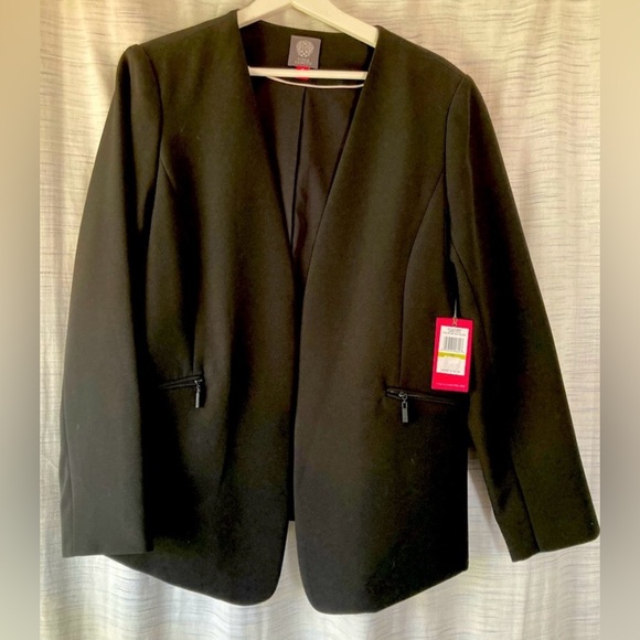 VINCE CAMUTO Jackets & Blazers - NWT Vince Camuto Black Long-Sleeve Jacket - Size 14